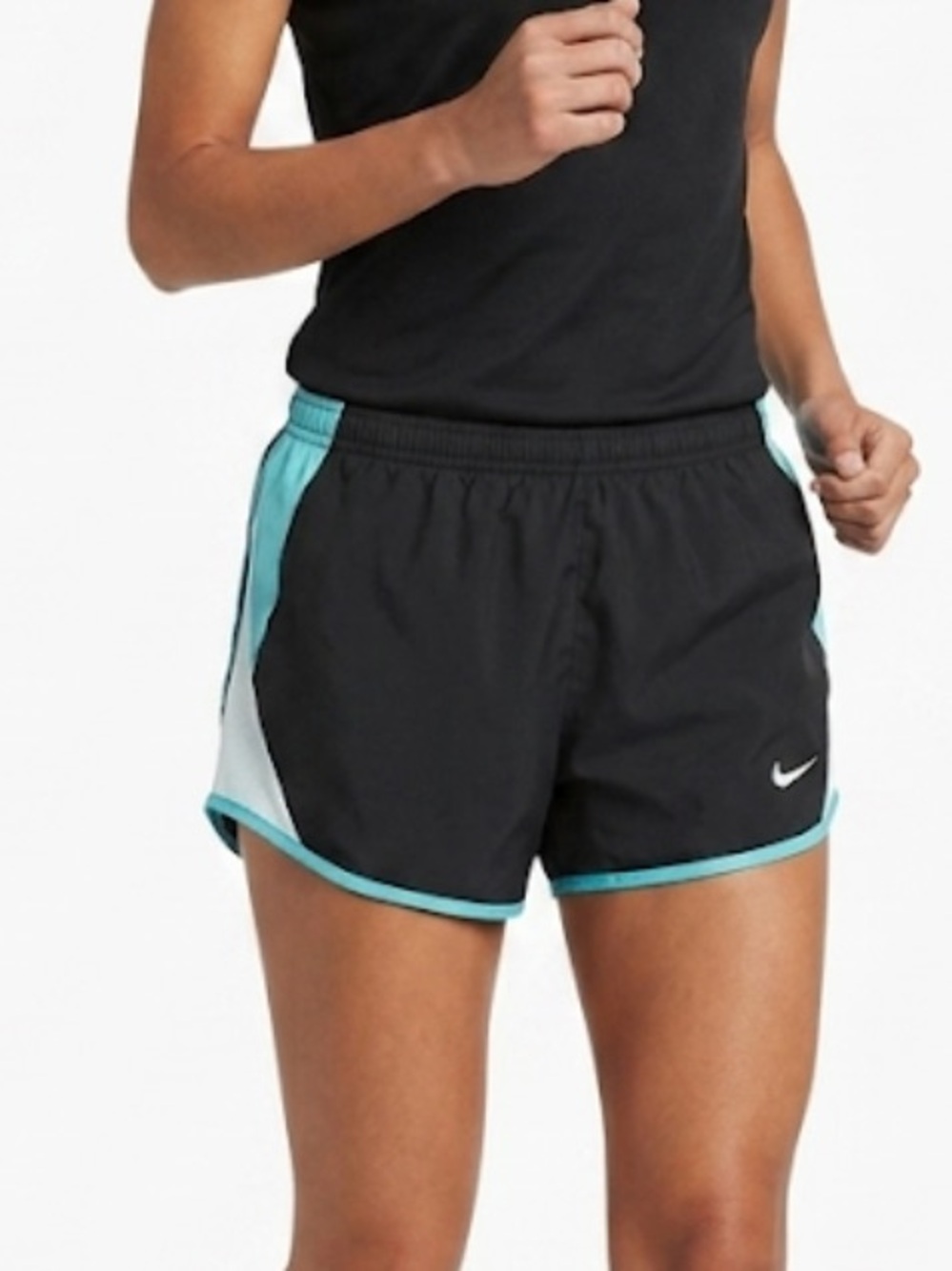 Nike Dri-Fit 10K Black Turquoise Running Shorts